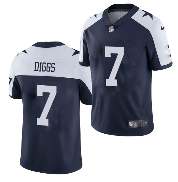 Men's Dallas Cowboys #7 Trevon Diggs 2021 Navy Thanksgiving Limited Stitched Jersey Men's Dallas Cowboys #7 Trevon Diggs 2021 Navy Thanksgiving Limited Stitched Jersey